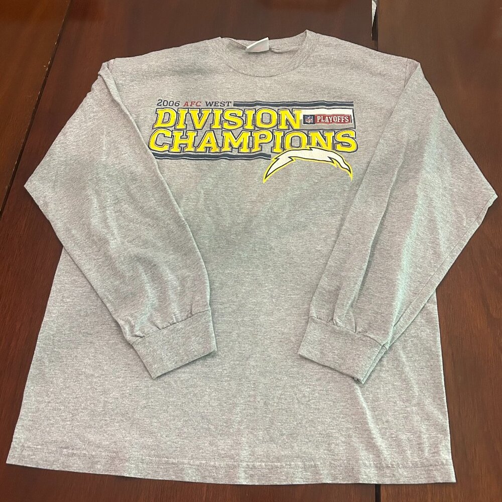 2006 Chargers Long Sleeve Gray T-shirt Size XL